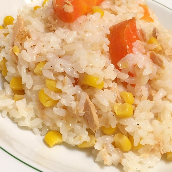 炊飯器で炊くだけ ツナとコーンのピラフ レシピ 作り方 By Ahir 楽天レシピ